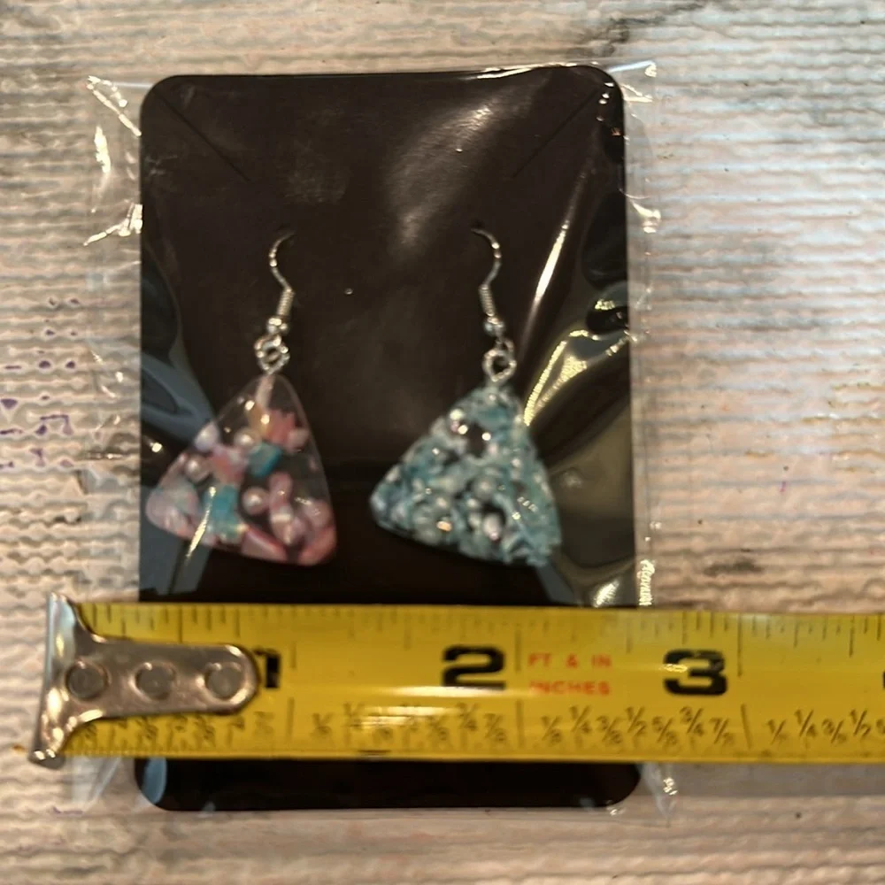 Abstract Dangle Earrings - Picture 4 of 4